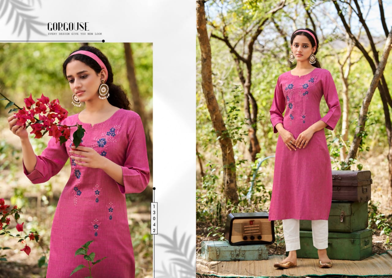 Kalaroop Mentos Designer Fancy Ethnic Wear Rayon Embroidery Kurti Collection